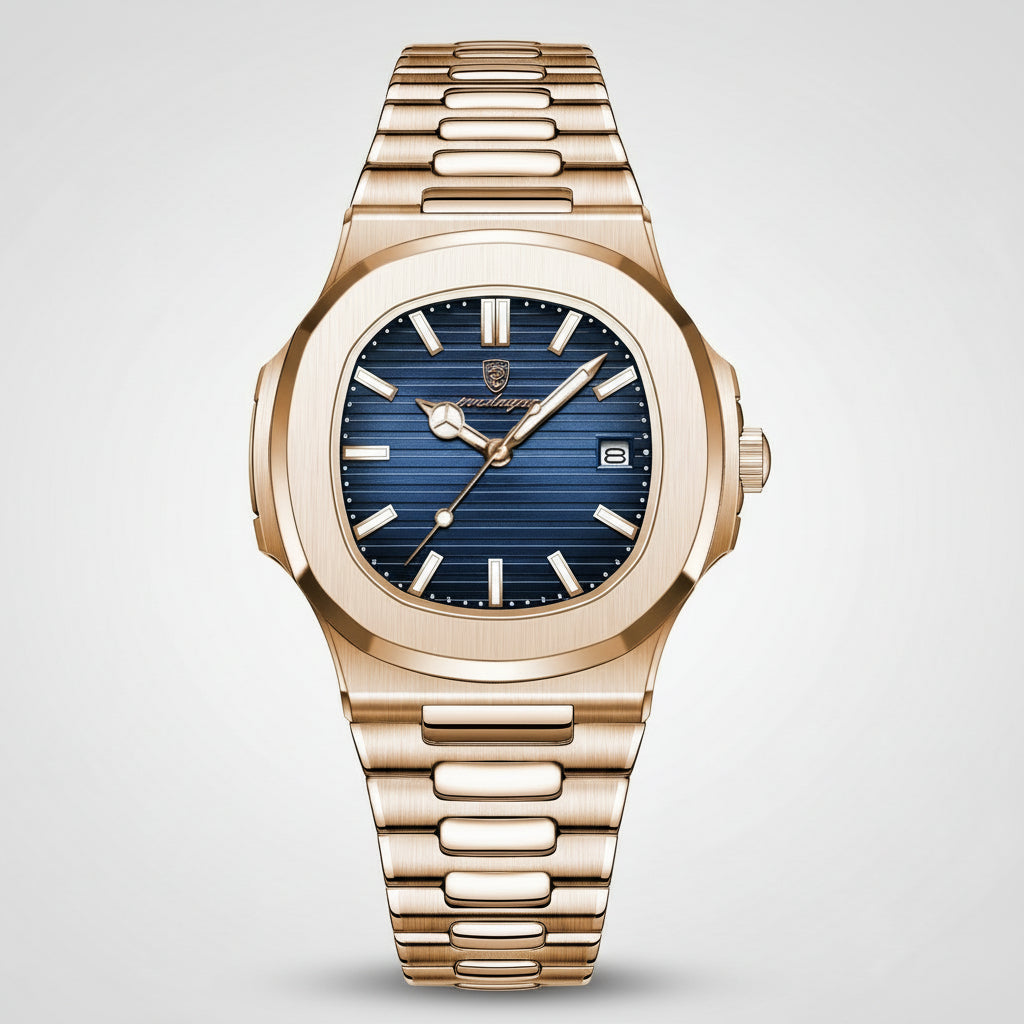 Luxury Watch Business 50 ATM Waterproof Male Clock Luminous Date Stainless Steel Square Quartz Men Watches Reloj Hombre