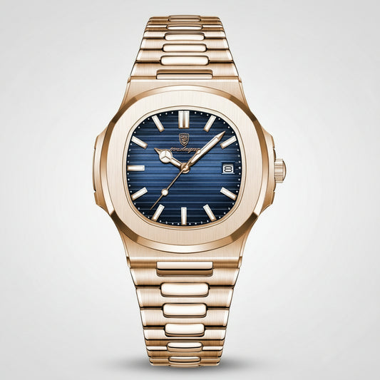 Luxury Watch Business 50 ATM Waterproof Male Clock Luminous Date Stainless Steel Square Quartz Men Watches Reloj Hombre