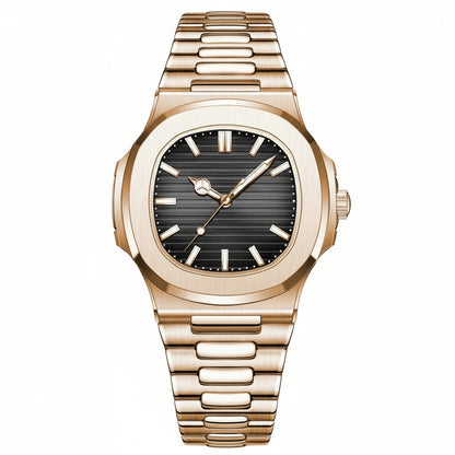 Luxury Watch Business 50 ATM Waterproof Male Clock Luminous Date Stainless Steel Square Quartz Men Watches Reloj Hombre